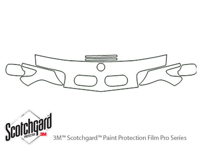 7-series 3M Clear Bra Hood Precut PPF Diagram