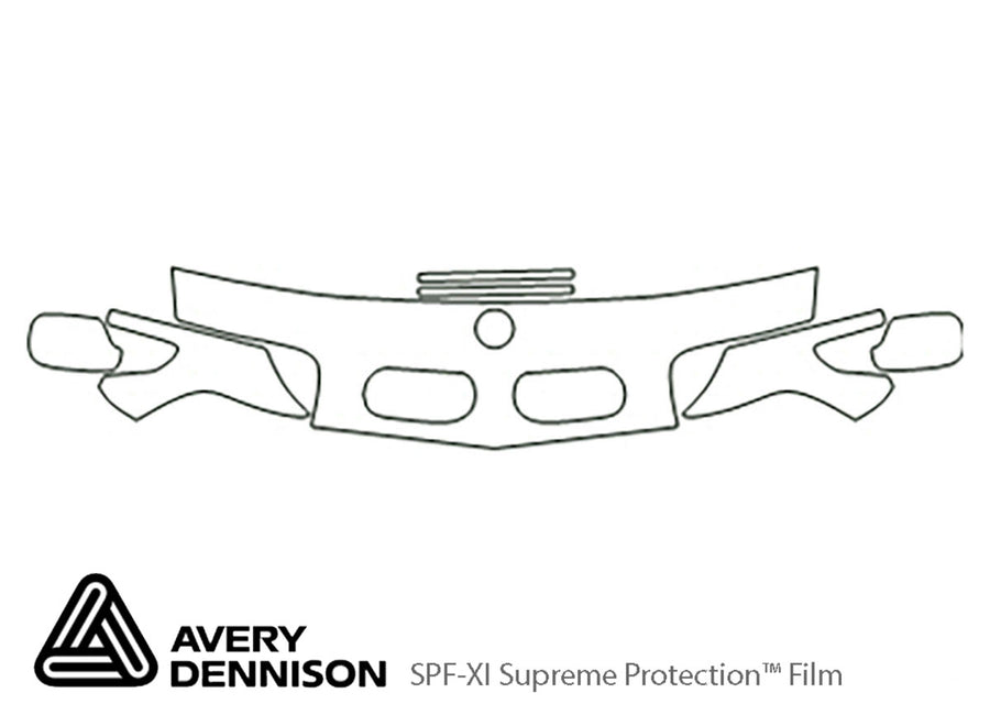 7-series Avery Dennison Clear Bra Hood Precut PPF Diagram