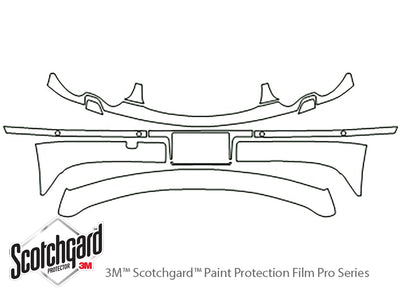 7-series 3M Clear Bra Bumper Precut PPF Diagram