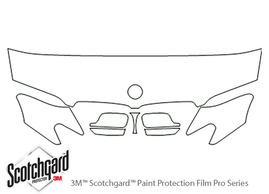 7-series 3M Clear Bra Hood Precut PPF Diagram