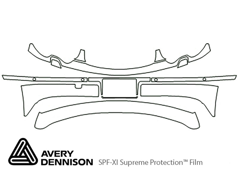 7-series Avery Dennison Clear Bra Bumper Precut PPF Diagram
