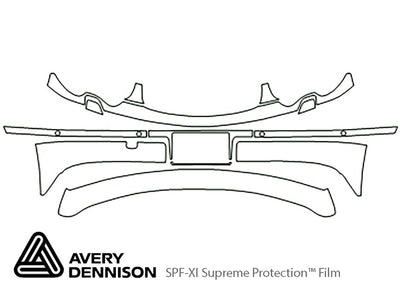 7-series Avery Dennison Clear Bra Bumper Precut PPF Diagram