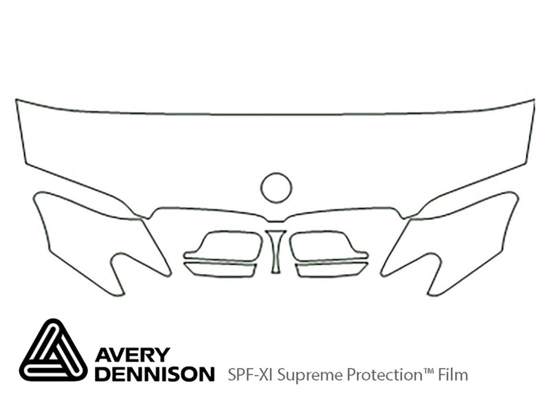 7-series Avery Dennison Clear Bra Hood Precut PPF Diagram