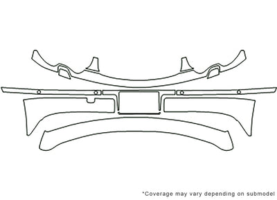 7-series 3M Clear Bra Bumper Precut PPF Diagram