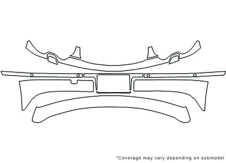 7-series 3M Clear Bra Bumper Precut PPF Diagram