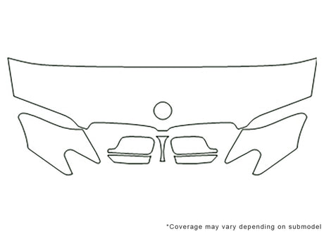 7-series 3M Clear Bra Hood Precut PPF Diagram