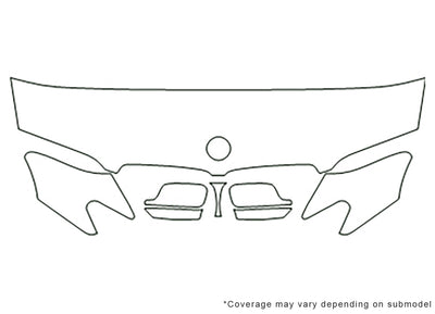 7-series Avery Dennison Clear Bra Hood Precut PPF Diagram