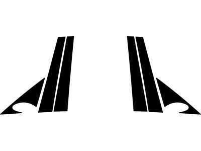 bmw 7-series 2002-2008 Brushed Aluminum Black Pillar Trim Diagram