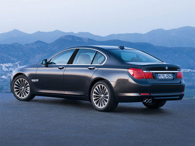 bmw 7-series 2002-2008 Brushed Aluminum Black Pillar Trim