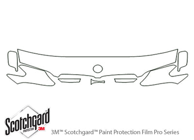 7-series 3M Clear Bra Hood Precut PPF Diagram