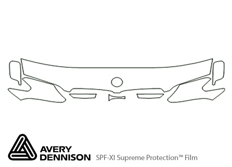 7-series Avery Dennison Clear Bra Hood Precut PPF Diagram