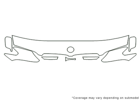 7-series 3M Clear Bra Hood Precut PPF Diagram