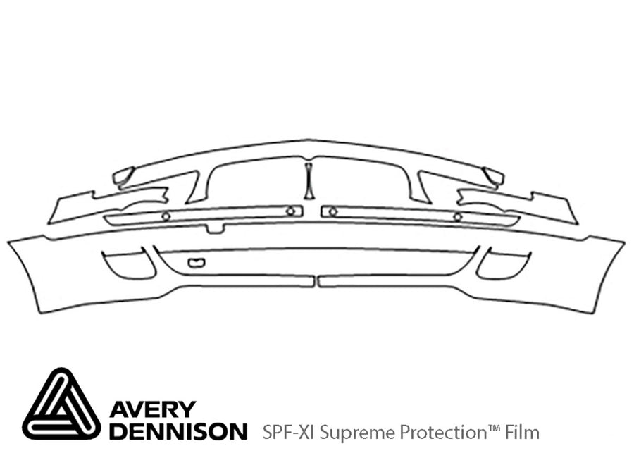 7-series Avery Dennison Clear Bra Bumper Precut PPF Diagram