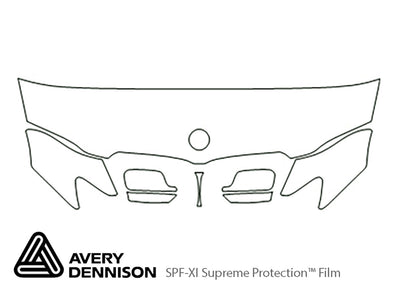 7-series Avery Dennison Clear Bra Hood Precut PPF Diagram