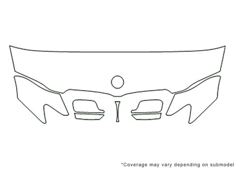7-series 3M Clear Bra Hood Precut PPF Diagram