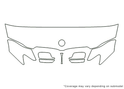 7-series Avery Dennison Clear Bra Hood Precut PPF Diagram