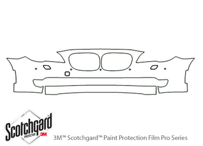 7-series 3M Clear Bra Bumper Precut PPF Diagram
