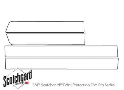 7-series 3M Clear Bra Door Cup Precut PPF Diagram