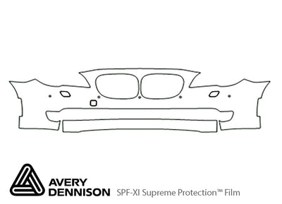 7-series Avery Dennison Clear Bra Bumper Precut PPF Diagram