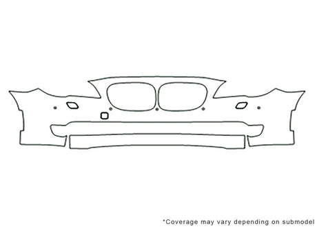 7-series 3M Clear Bra Bumper Precut PPF Diagram