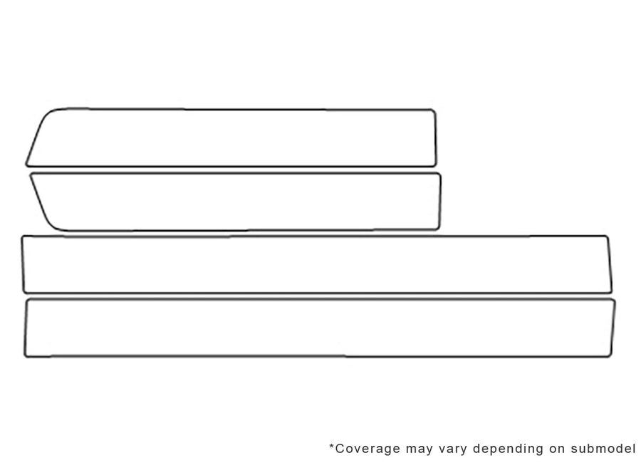 7-series 3M Clear Bra Door Cup Precut PPF Diagram