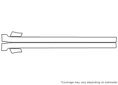 7-series 3M Clear Bra Door Cup Precut PPF Diagram