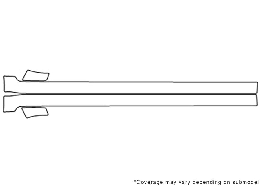 7-series Avery Dennison Clear Bra Door Cup Precut PPF Diagram