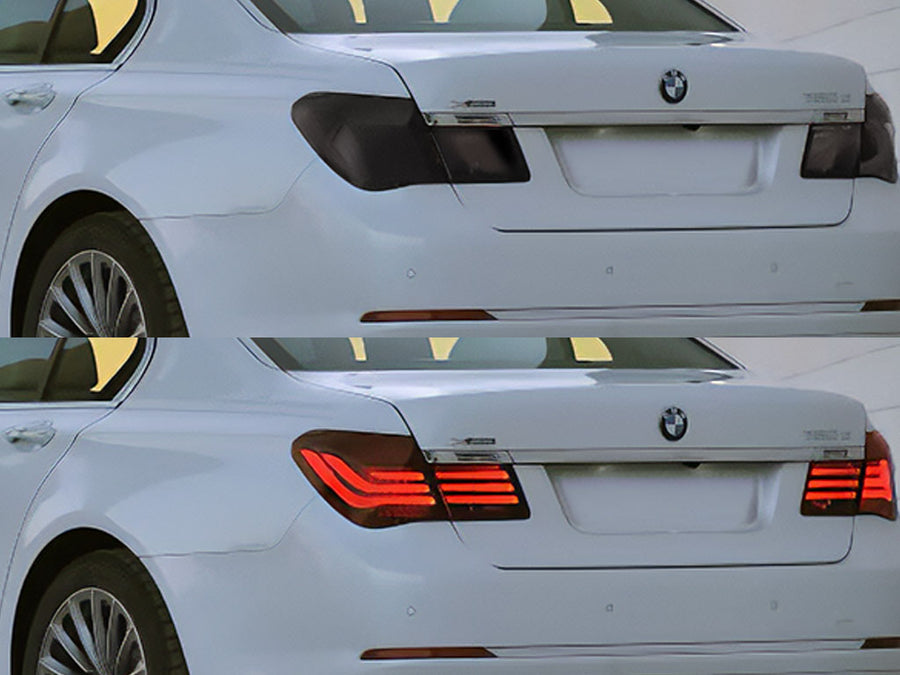 7-series Before and After Smoked Taillights
