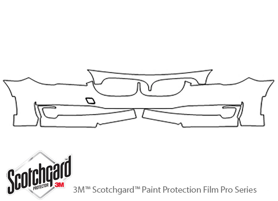 7-series 3M Clear Bra Bumper Precut PPF Diagram