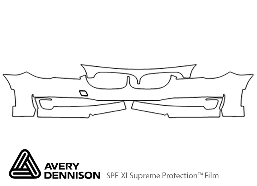 7-series Avery Dennison Clear Bra Bumper Precut PPF Diagram