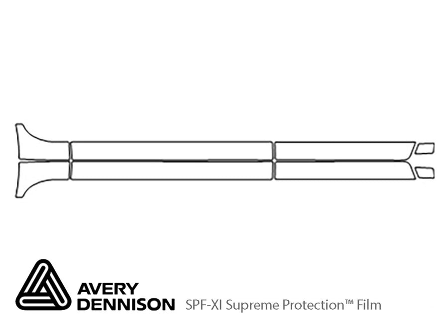 7-series Avery Dennison Clear Bra Door Cup Precut PPF Diagram