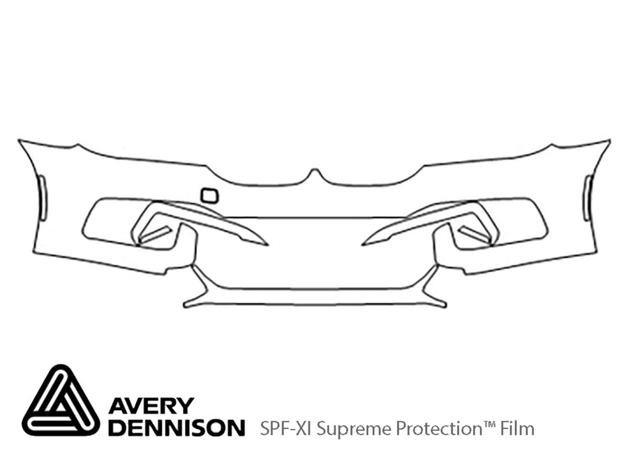7-series Avery Dennison Clear Bra Bumper Precut PPF Diagram