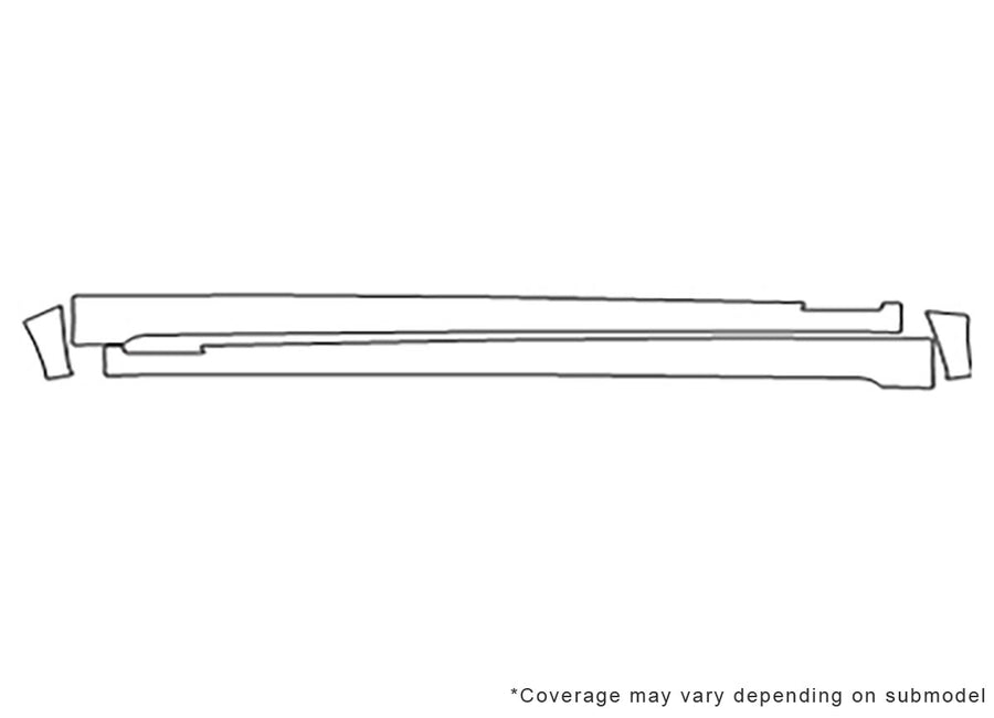 7-series 3M Clear Bra Door Cup Precut PPF Diagram