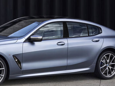 bmw 8-series 2018-2023 (coupe / convertible / gran coupe) Brushed Aluminum Black Pillar Cover Diagram