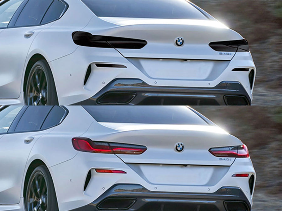 8-series Before and After Smoked Taillights