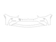8-series 3M Clear Bra Bumper Precut PPF Diagram