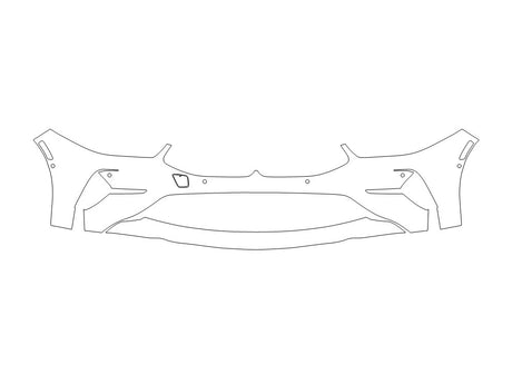 8-series 3M Clear Bra Bumper Precut PPF Diagram