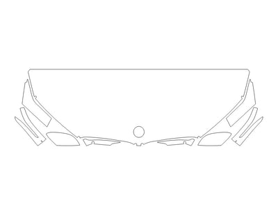 8-series 3M Clear Bra Hood Precut PPF Diagram