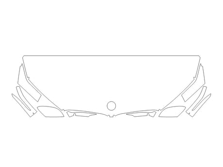 8-series 3M Clear Bra Hood Precut PPF Diagram