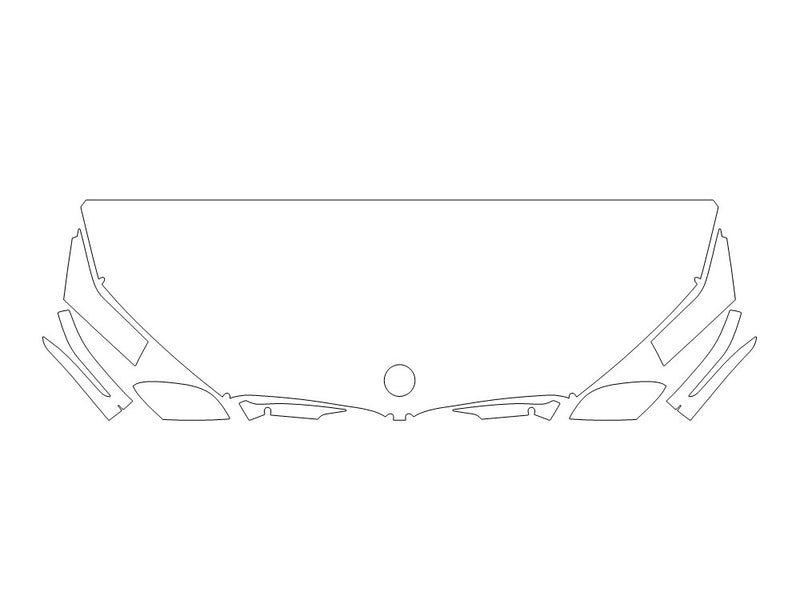 8-series Avery Dennison Clear Bra Hood Precut PPF Diagram