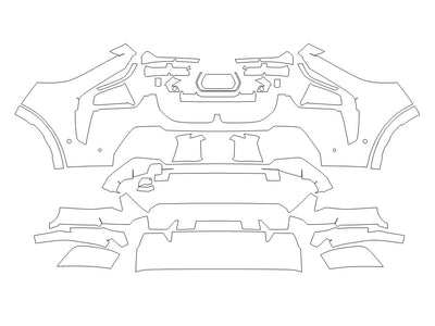 alpina xb7 Avery Dennison Clear Bra Bumper Precut PPF Diagram