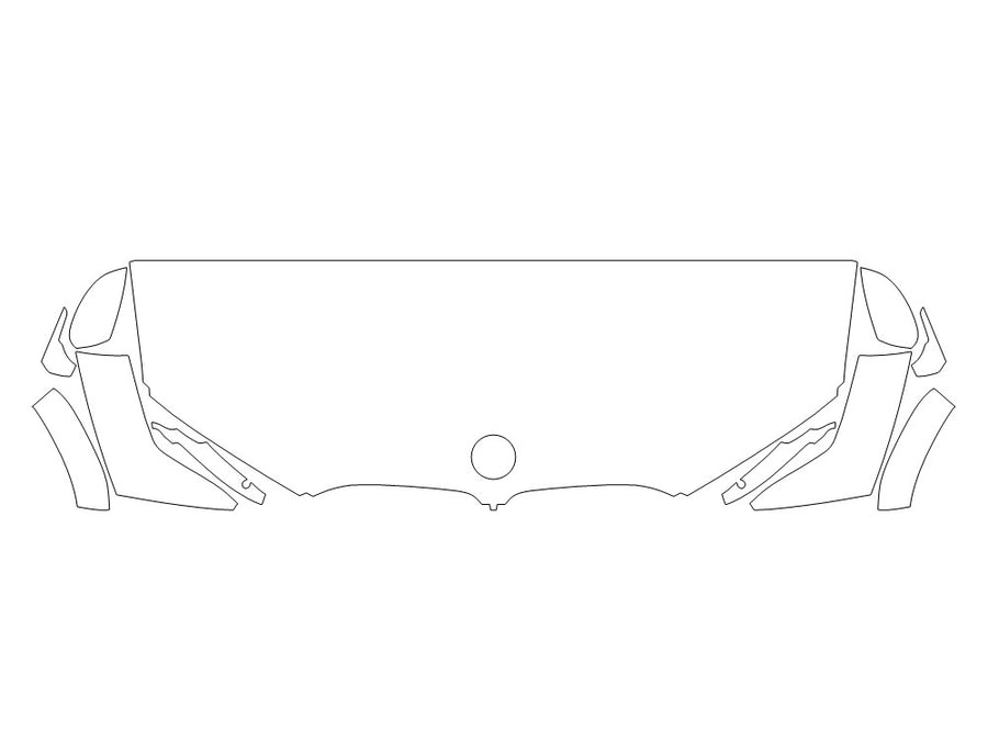 alpina xb7 3M Clear Bra Hood Precut PPF Diagram