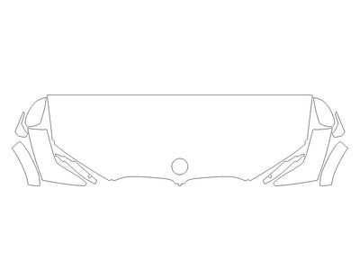 alpina xb7 Avery Dennison Clear Bra Hood Precut PPF Diagram
