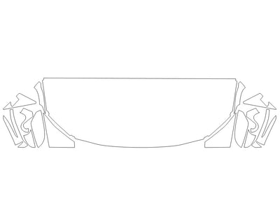 i4 3M Clear Bra Hood Precut PPF Diagram