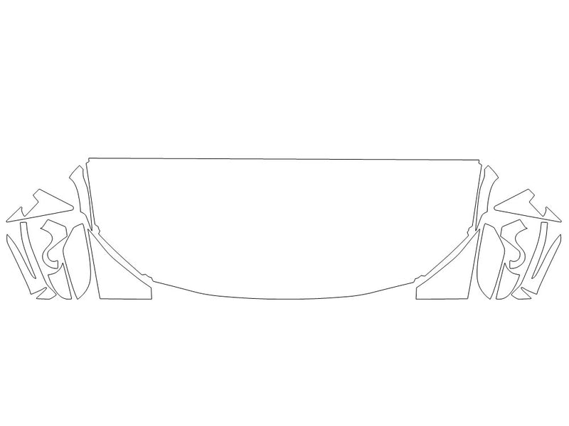 i4 Avery Dennison Clear Bra Hood Precut PPF Diagram