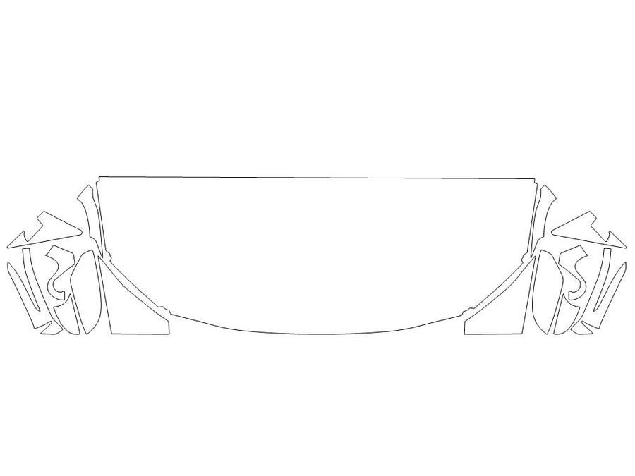 i4 Avery Dennison Clear Bra Hood Precut PPF Diagram