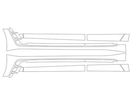 i4 3M Clear Bra Door Cup Precut PPF Diagram