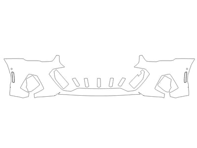 i5 3M Clear Bra Bumper Precut PPF Diagram