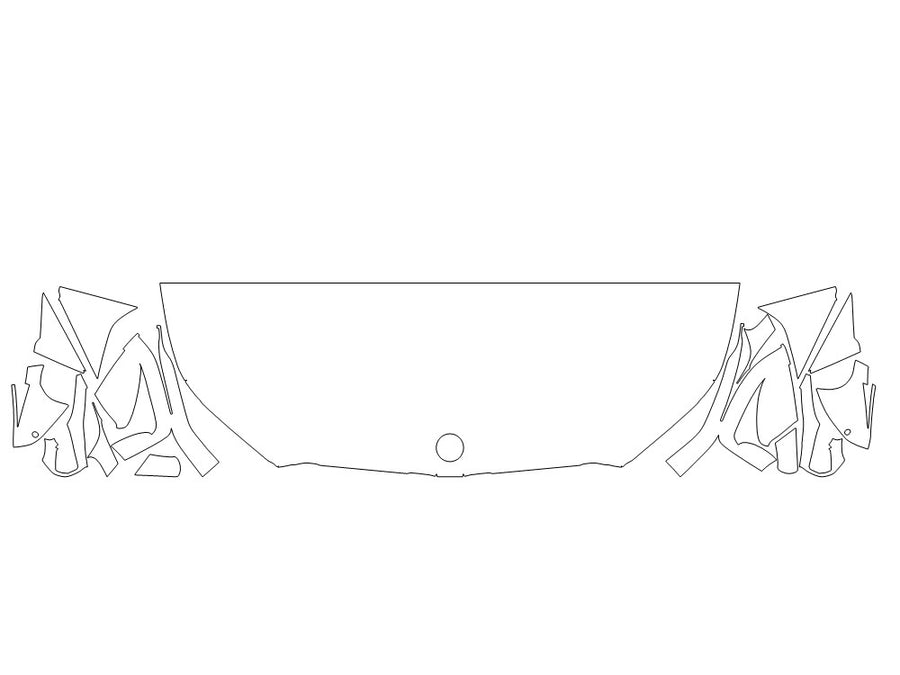 i5 3M Clear Bra Hood Precut PPF Diagram