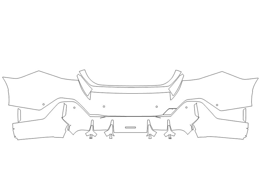 i5 Avery Dennison Clear Bra Door Cup Precut PPF Diagram
